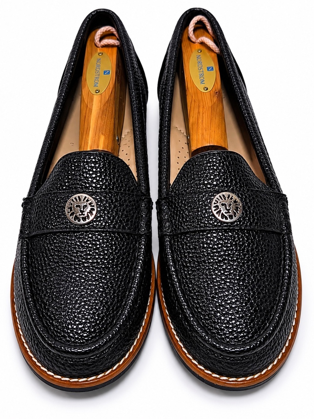 Anne Klein iFlex Black Pebbled Loafers Slip On Comfort Shoes Women’s 9M